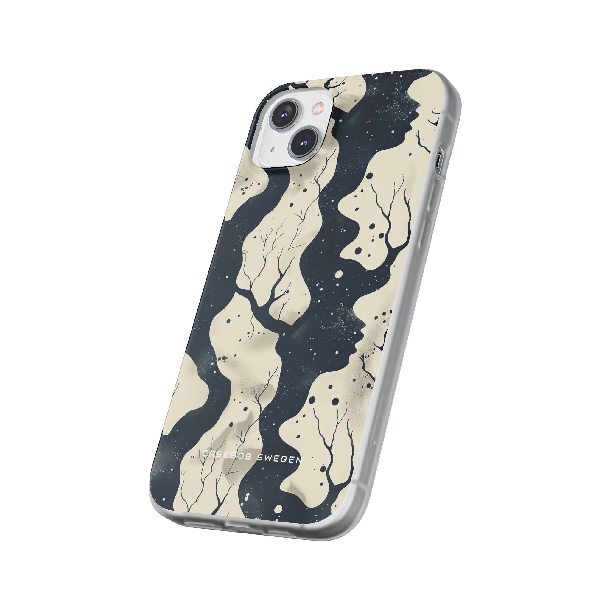 Organic Fluid Silhouettes with Cosmic Depth iPhone 14 - Flexi Phone Case