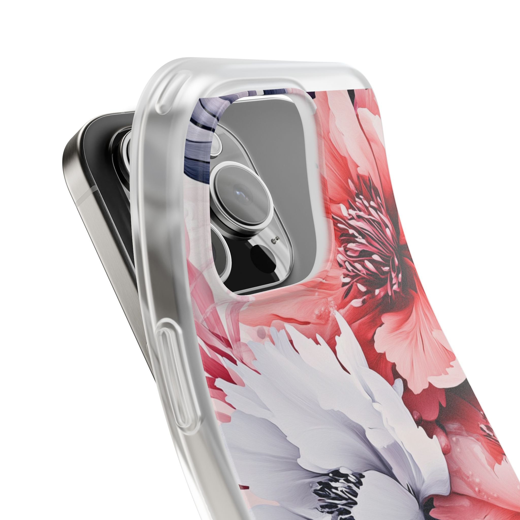 Coral Bloom iPhone 16 Pro Case - Soft