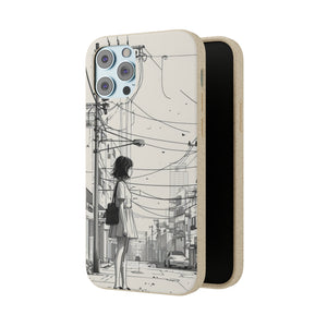 Urban Solitude Sketch | Biodegradable Phone Case