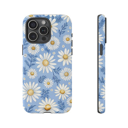 Daisies On Blue - iPhone Case