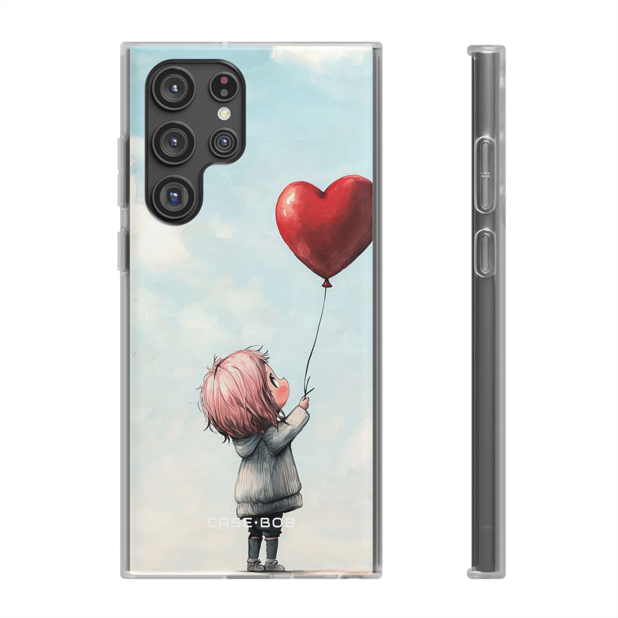 Heart Balloon Glow Samsung S22 Ultra Case - Soft
