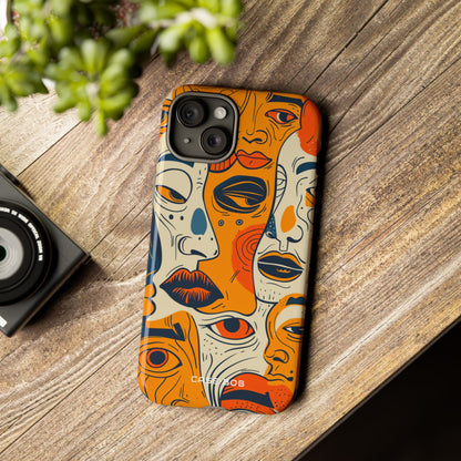 Tangled Faces Sunset iPhone 15 Plus Case - Tough