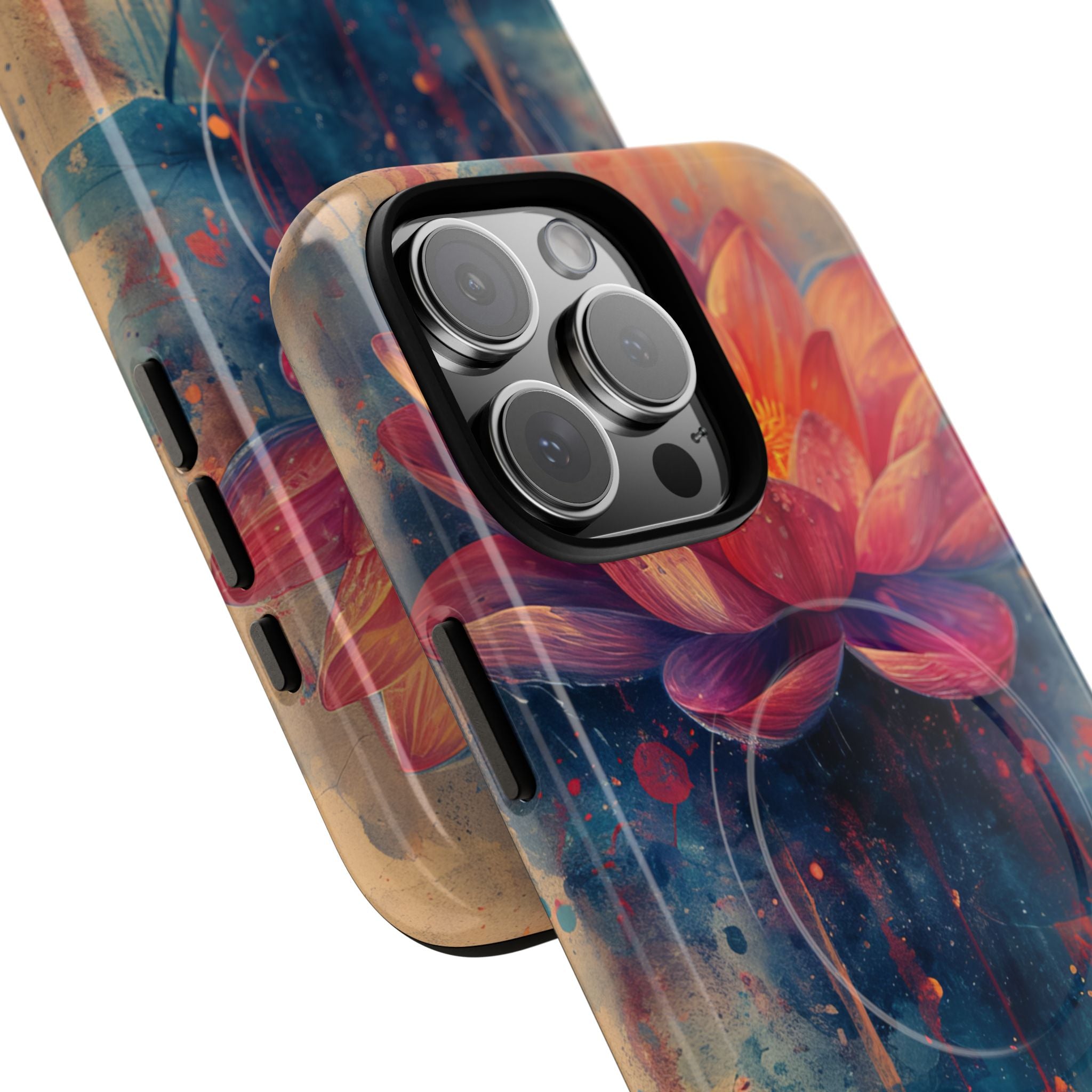 Lotus Blossom Art - Tough + MagSafe® iPhone 16 Phone Case