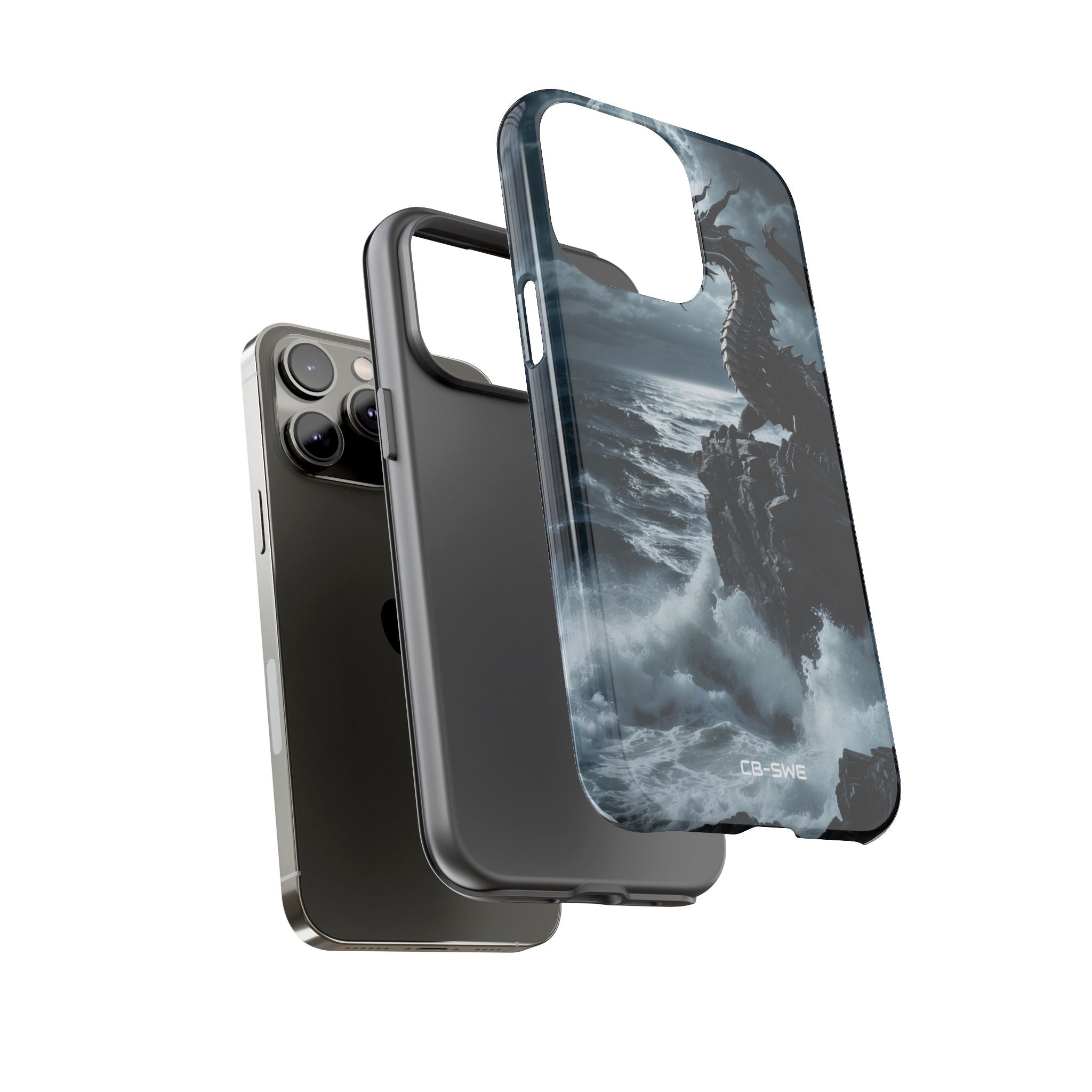 Dragon Roars Against Sea - iPhone Case