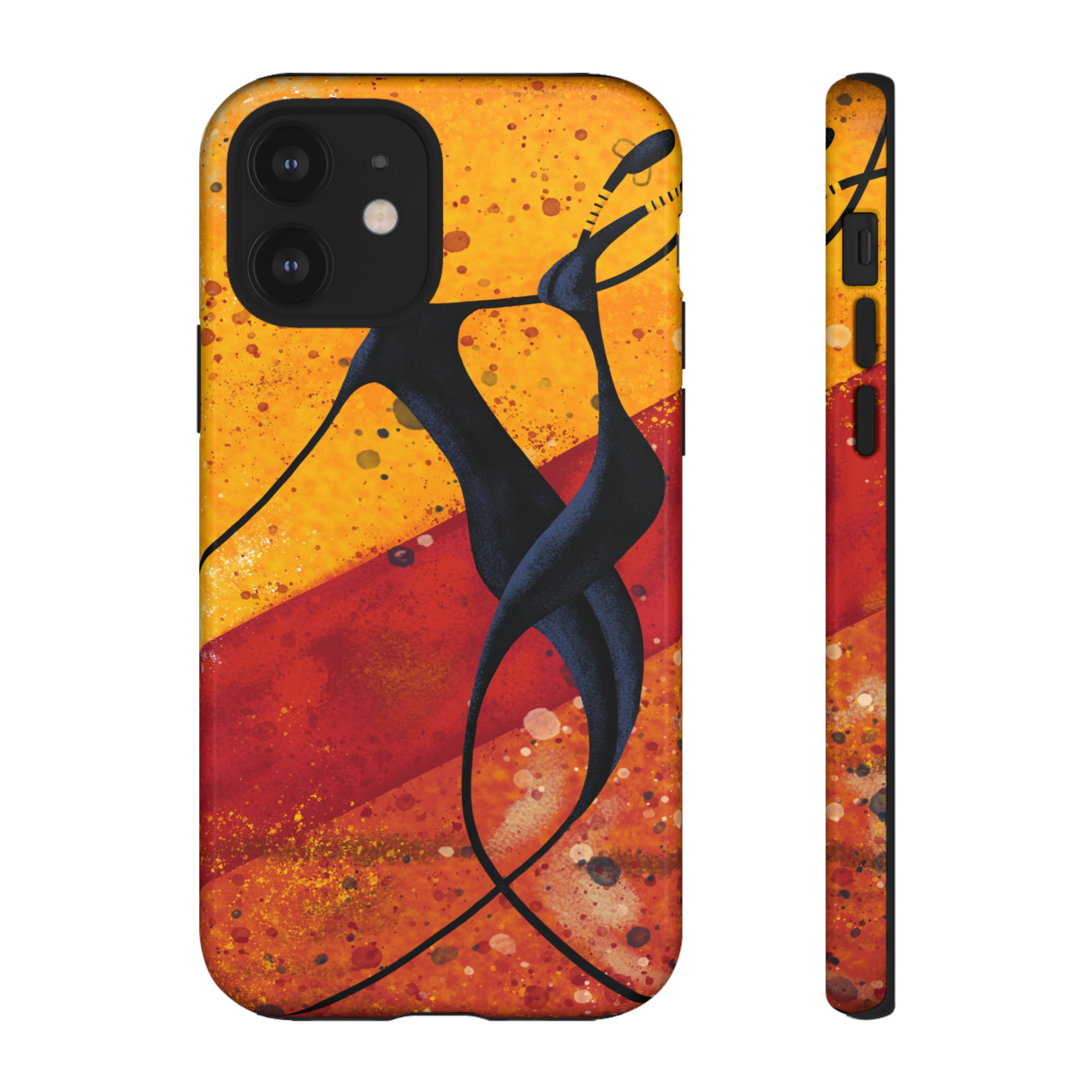 Oil painting - African couple dance - Protective Phone Case