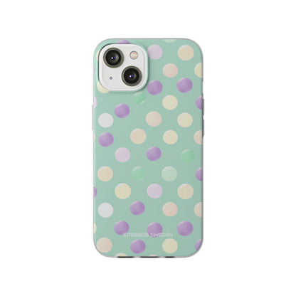 Pastel Polka Dots - Flexi iPhone 14 Phone Case