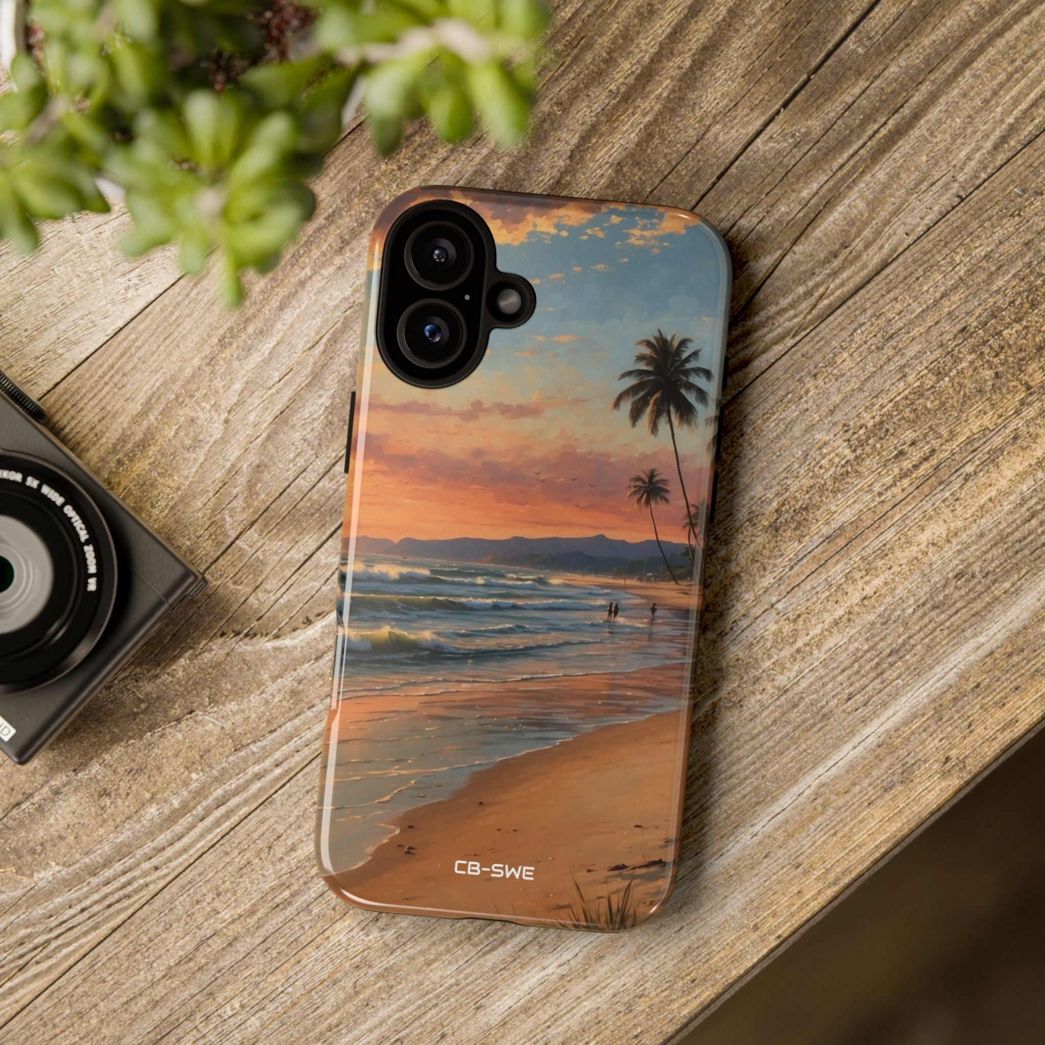 Golden Waves Embrace - iPhone Case