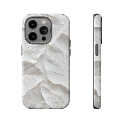 Elegant Leaf Relief - iPhone Case