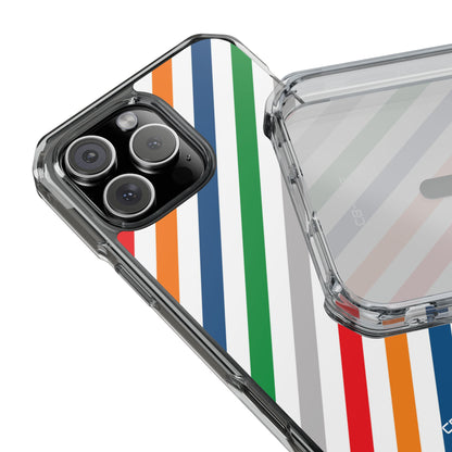 Vibrant Geometric Stripes iPhone Case - Impact