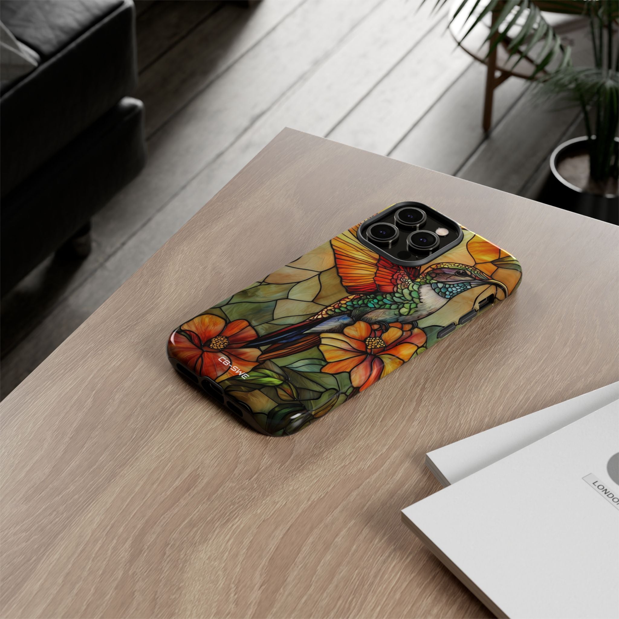 Hummingbird Dances Among Flowers - iPhone Case