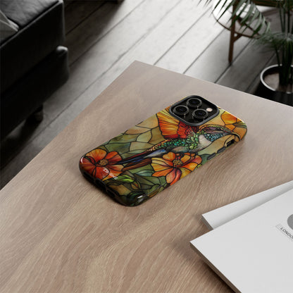 Hummingbird Dances Among Flowers - iPhone Case