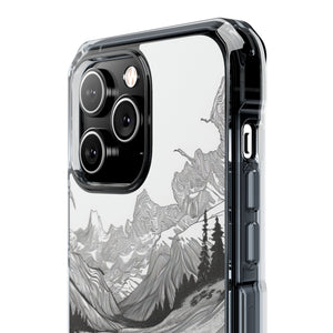 Monochrome Serenity - Phone Case for iPhone (Clear Impact - Magnetic)