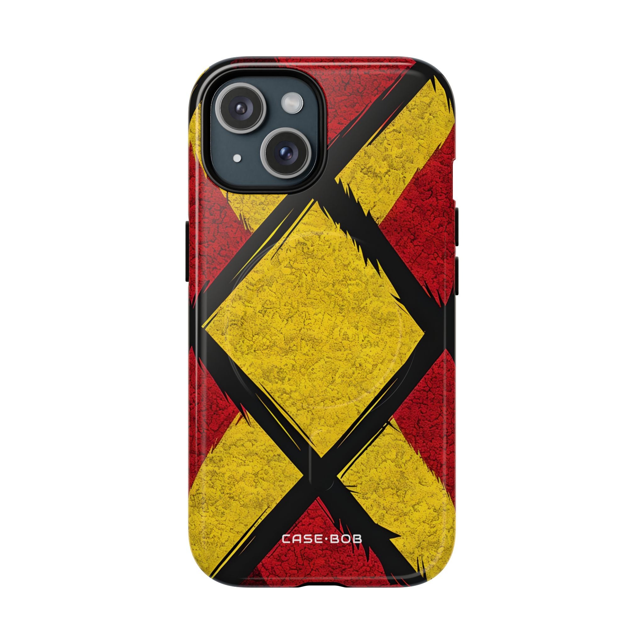 Cracked Diamond Grid iPhone 15 - Tough+