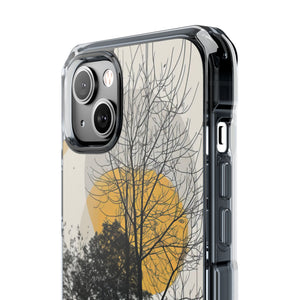 Minimalist Nature Harmony - Phone Case for iPhone (Clear Impact - Magnetic)