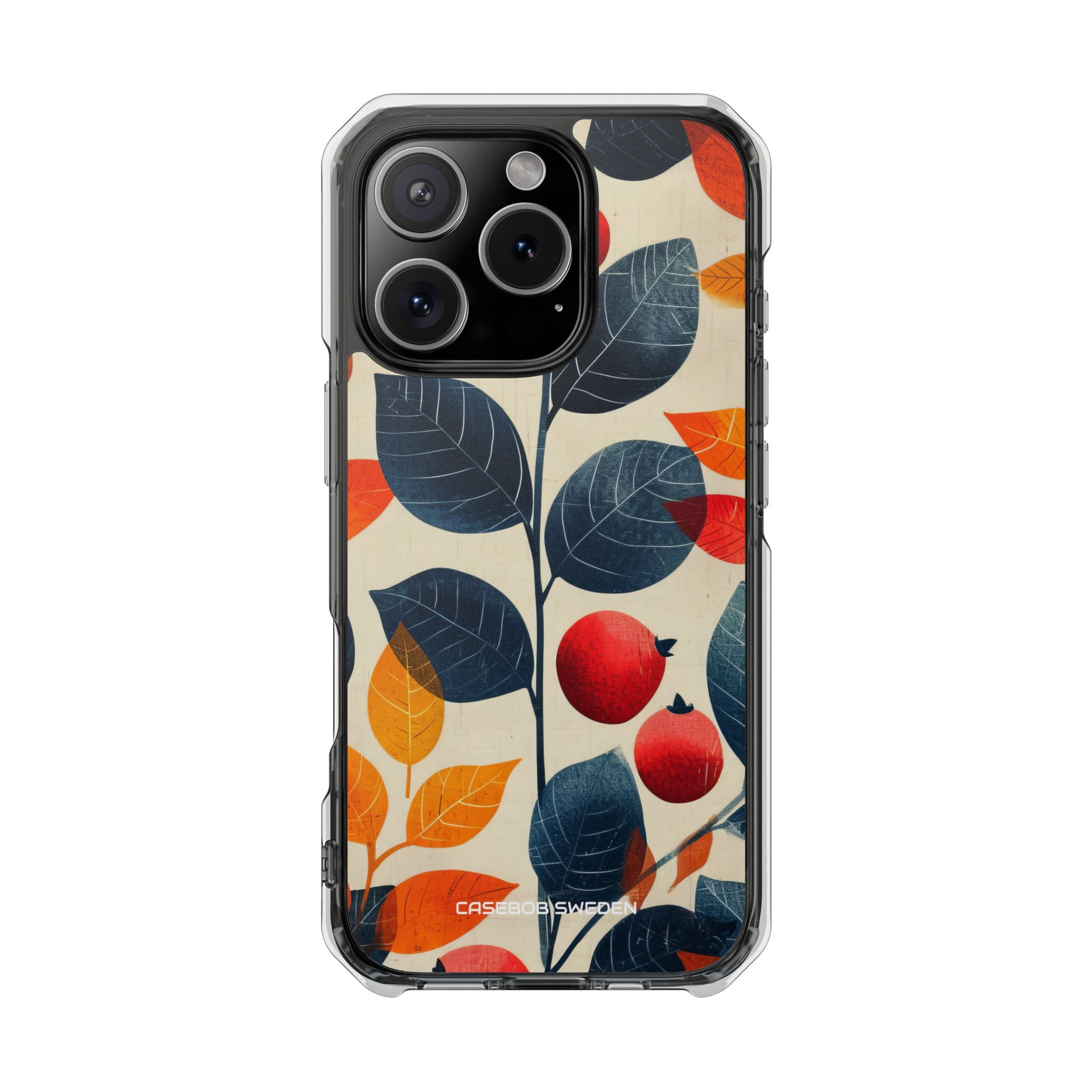 Autumn Nature Pattern  iPhone 16 - Impact Clear Case MagSafe Compatible