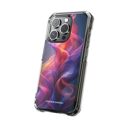 Violet Orange Flow - Clear Impact iPhone 15 Phone Case