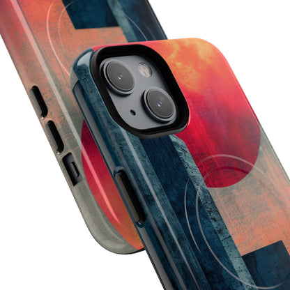 Abstract Geometric Skyline - Tough + MagSafe® iPhone 14 Phone Case