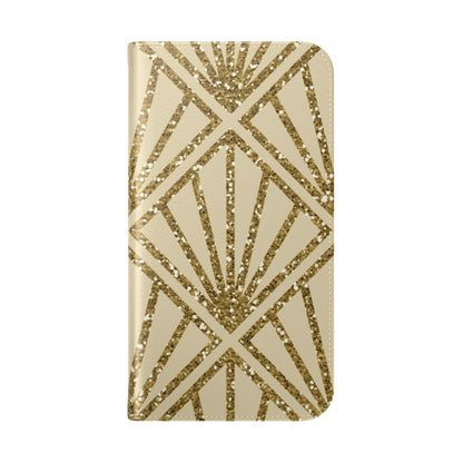 Golden Fan Sparkle - iPhone 15 Pro Case - Wallet