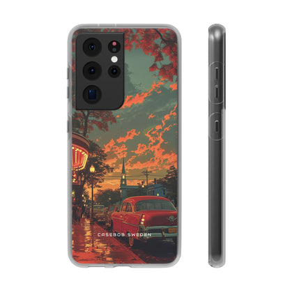 Mid-Century Nostalgia Streetscape Samsung S21 - Flexi Phone Case