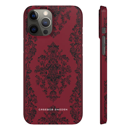 Gothic Crimson Elegance iPhone 12 - Slim Phone Case