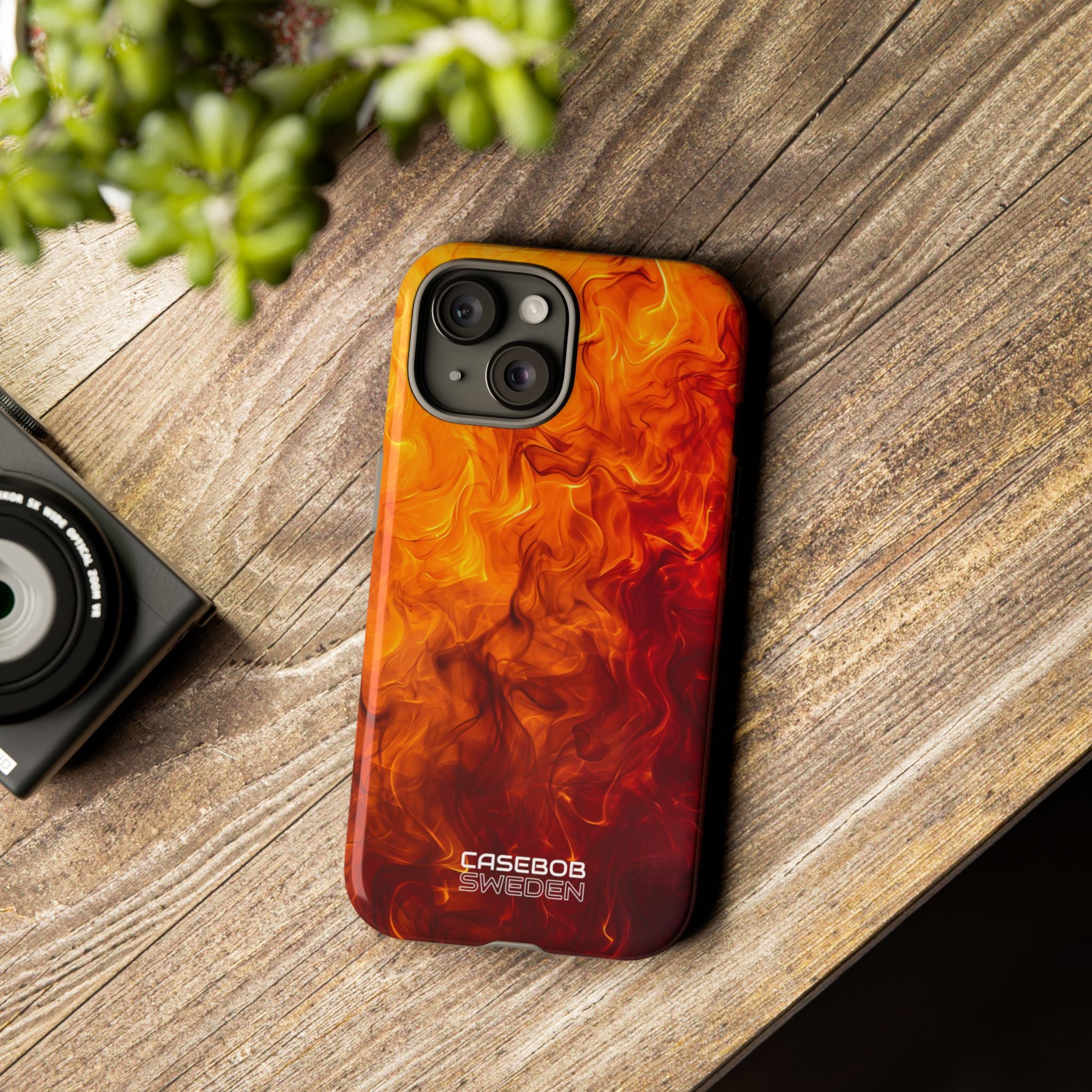 Flaming Energy Swirl iPhone 15 - Tough