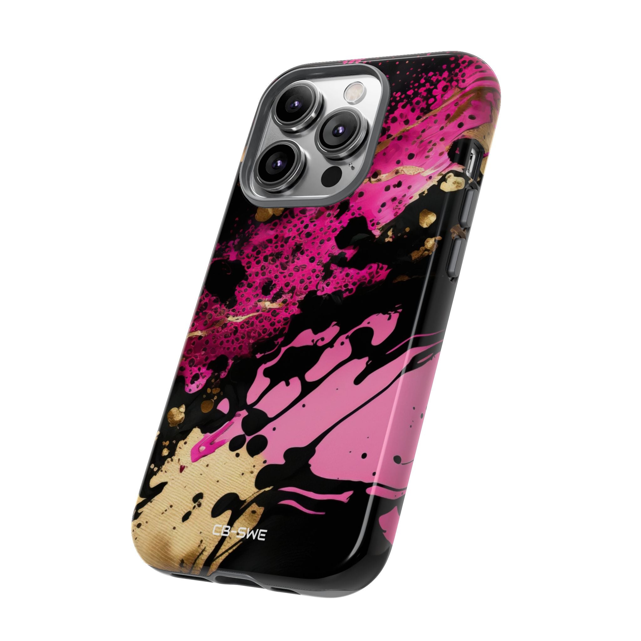Dynamic Splatter Elegance - iPhone Case