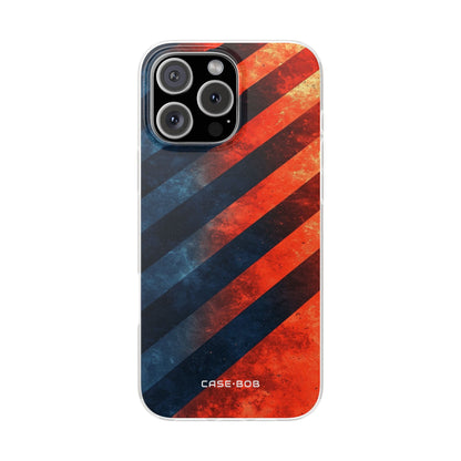 Diagonal Stripes Blaze iPhone 16 Pro Max Case - Soft