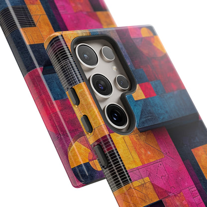 Electric Geometric Vibes - Protective Phone Case