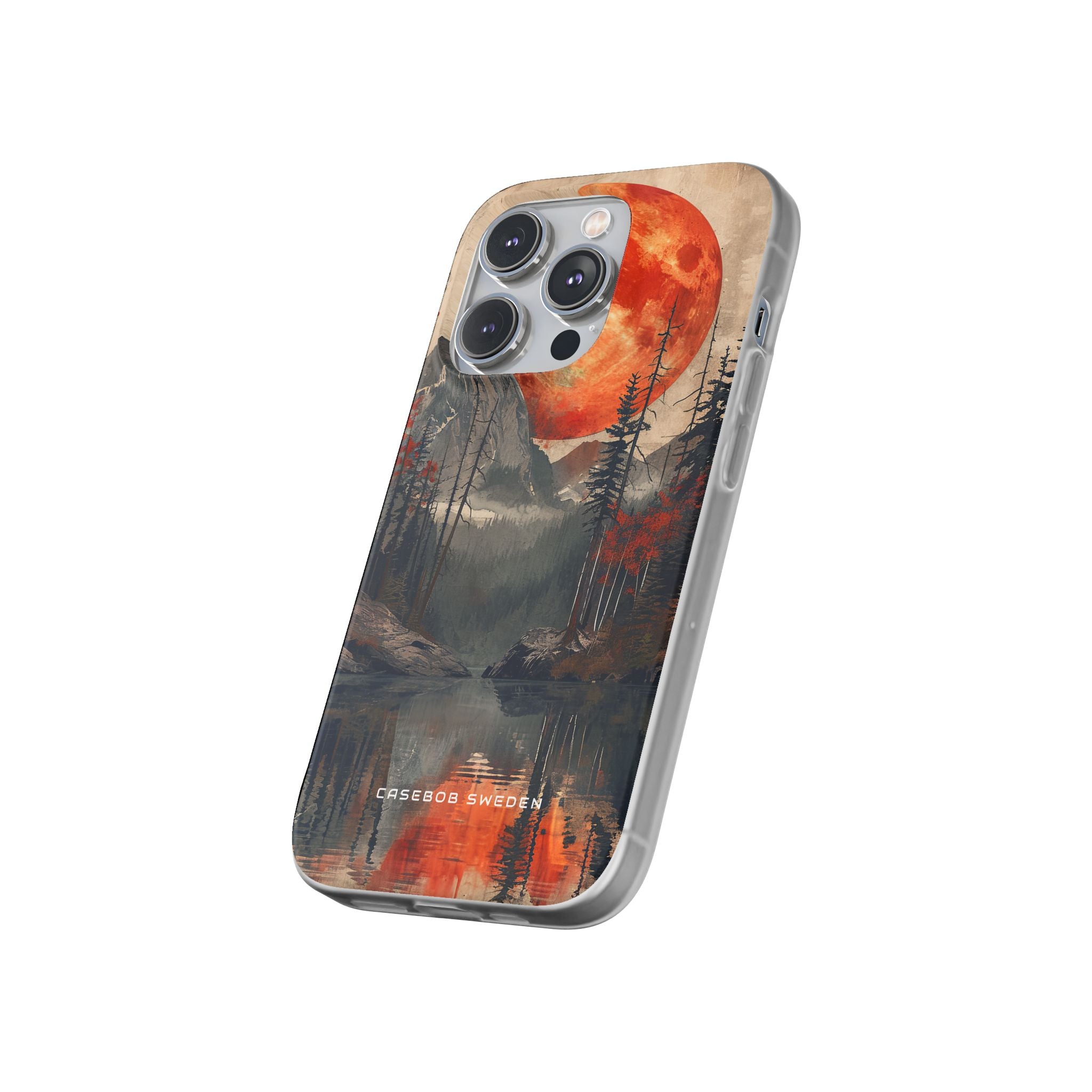 Celestial Glow Over Reflective Landscape iPhone 14 - Flexi Phone Case