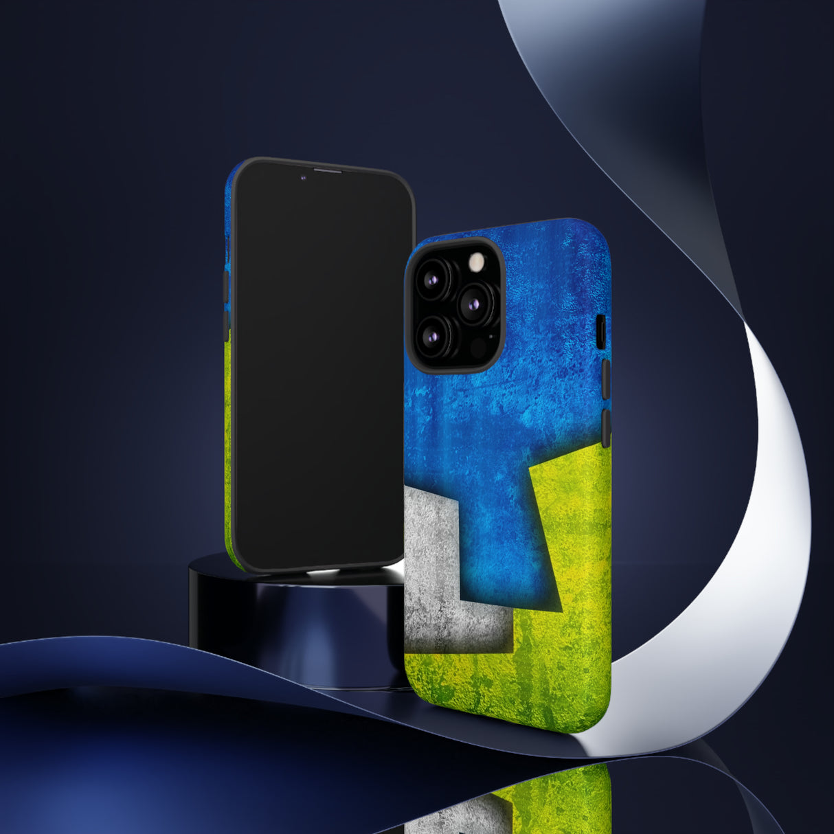 Blue Abstract Art - Protective Phone Case