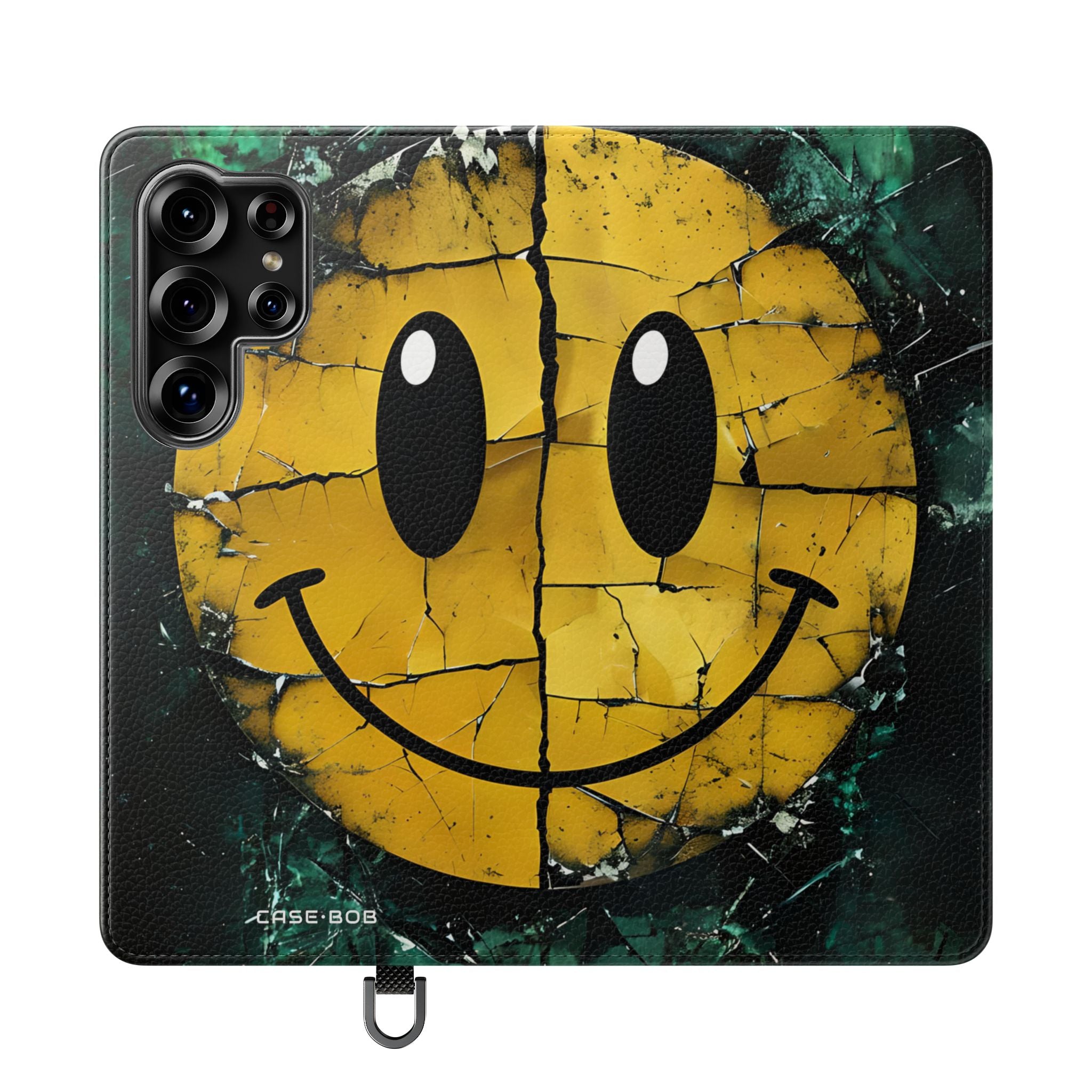 Cracked Smiley - Samsung S25 Ultra Case - Wallet