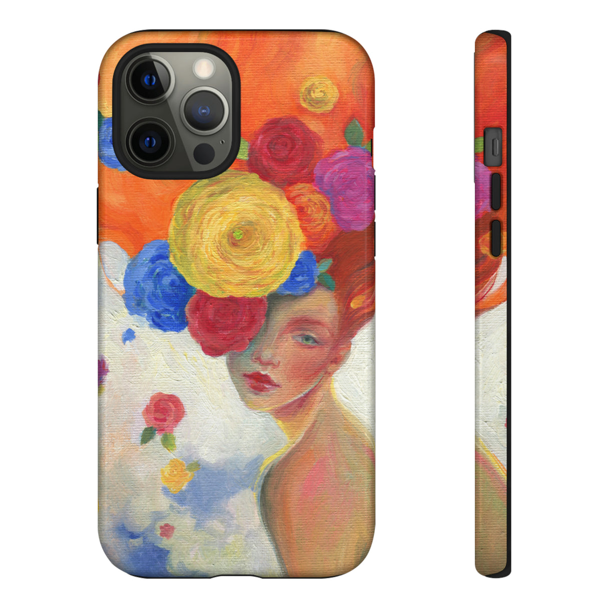 Oil Painting - Woman and Flowers - Protective Phone Case