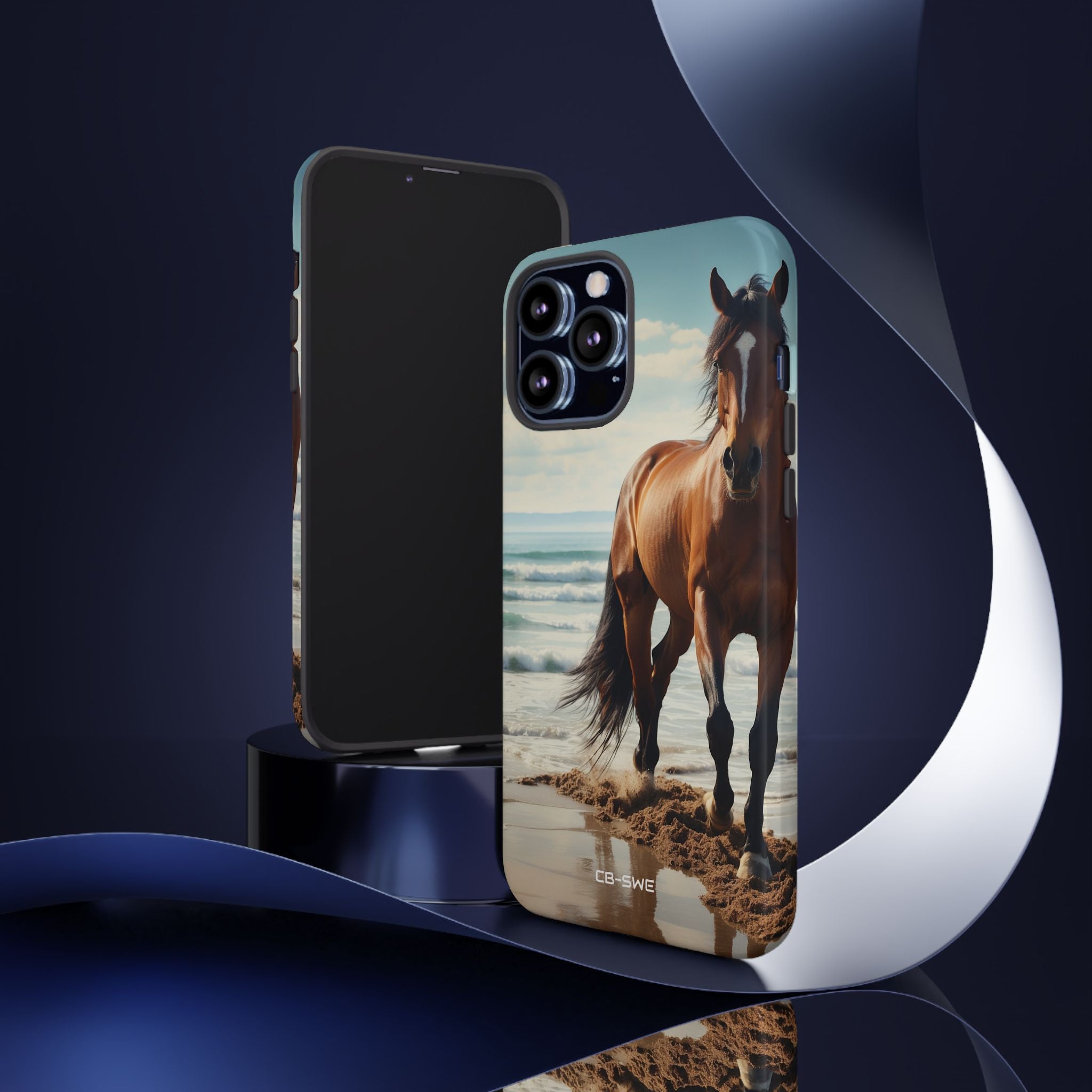 Horse Gallops Shoreline - iPhone Case