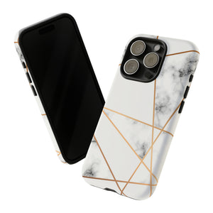 Marble Geometric - Protective Phone Case