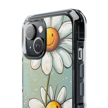 Smiling Daisies Green iPhone 15 Case - Impact