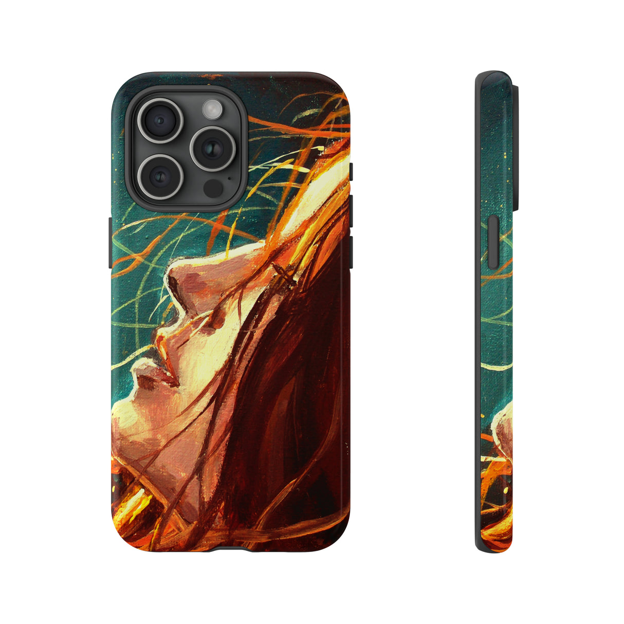 Oil Painting - Girl at Night - Protective Phone Case