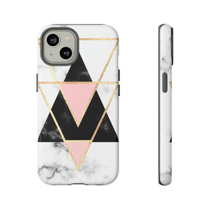 Marble Triangles - Protective Phone Case