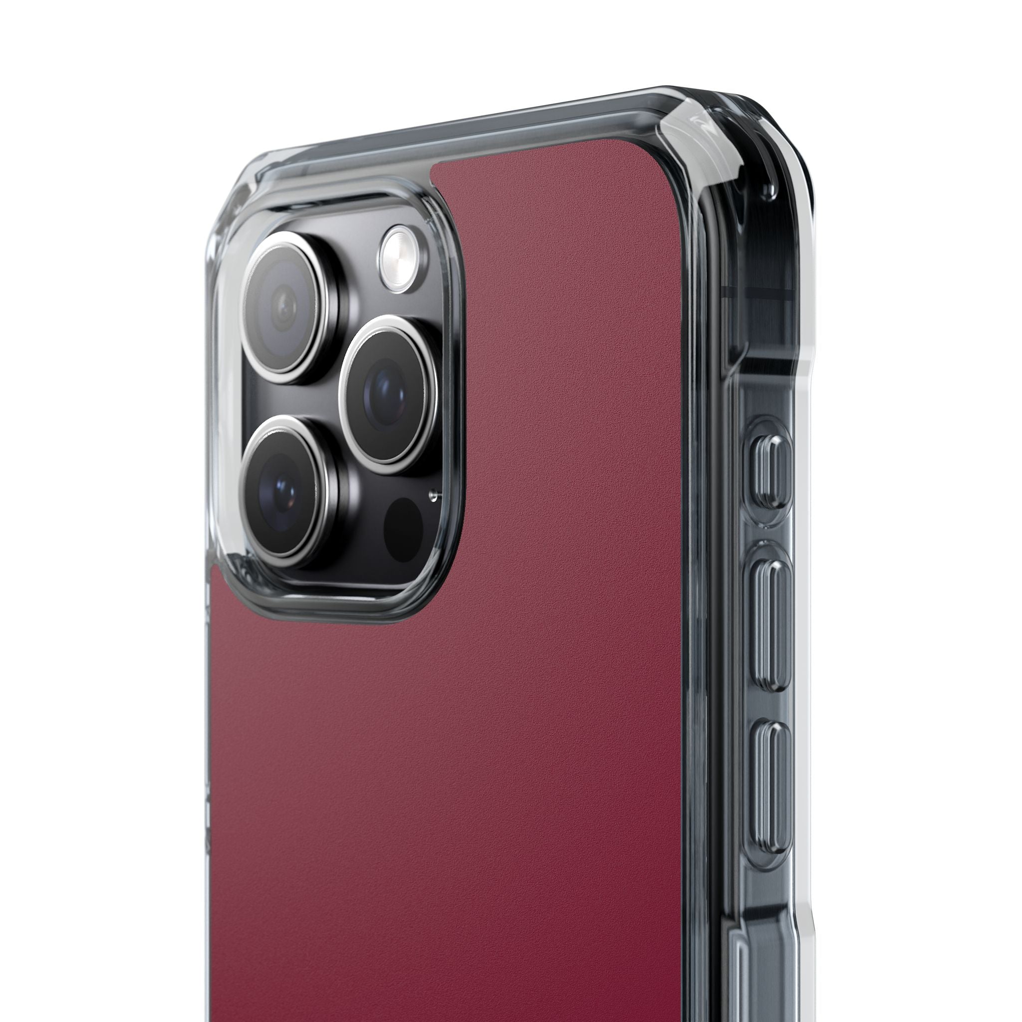 Claret Red - Clear Impact Case for iPhone