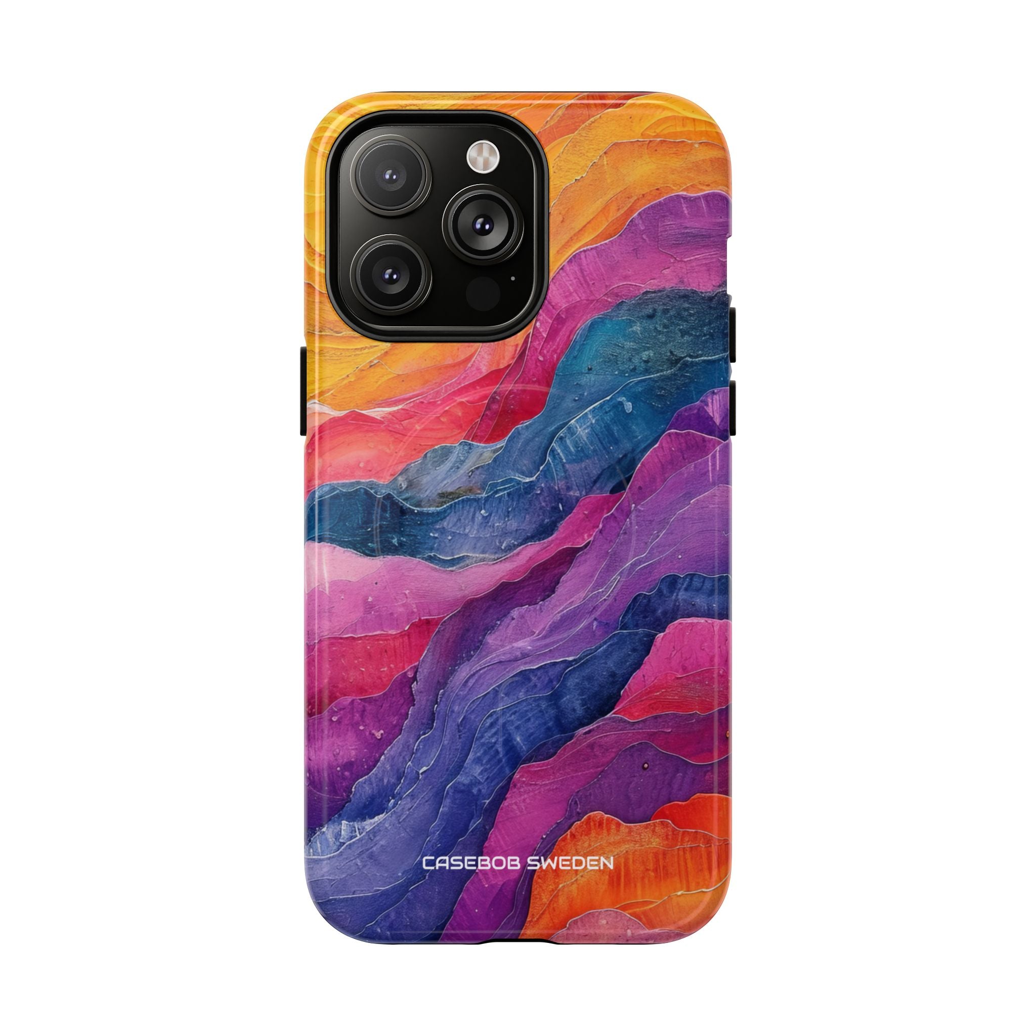 Vibrant Abstract Waves - Tough + MagSafe® iPhone 14 Phone Case