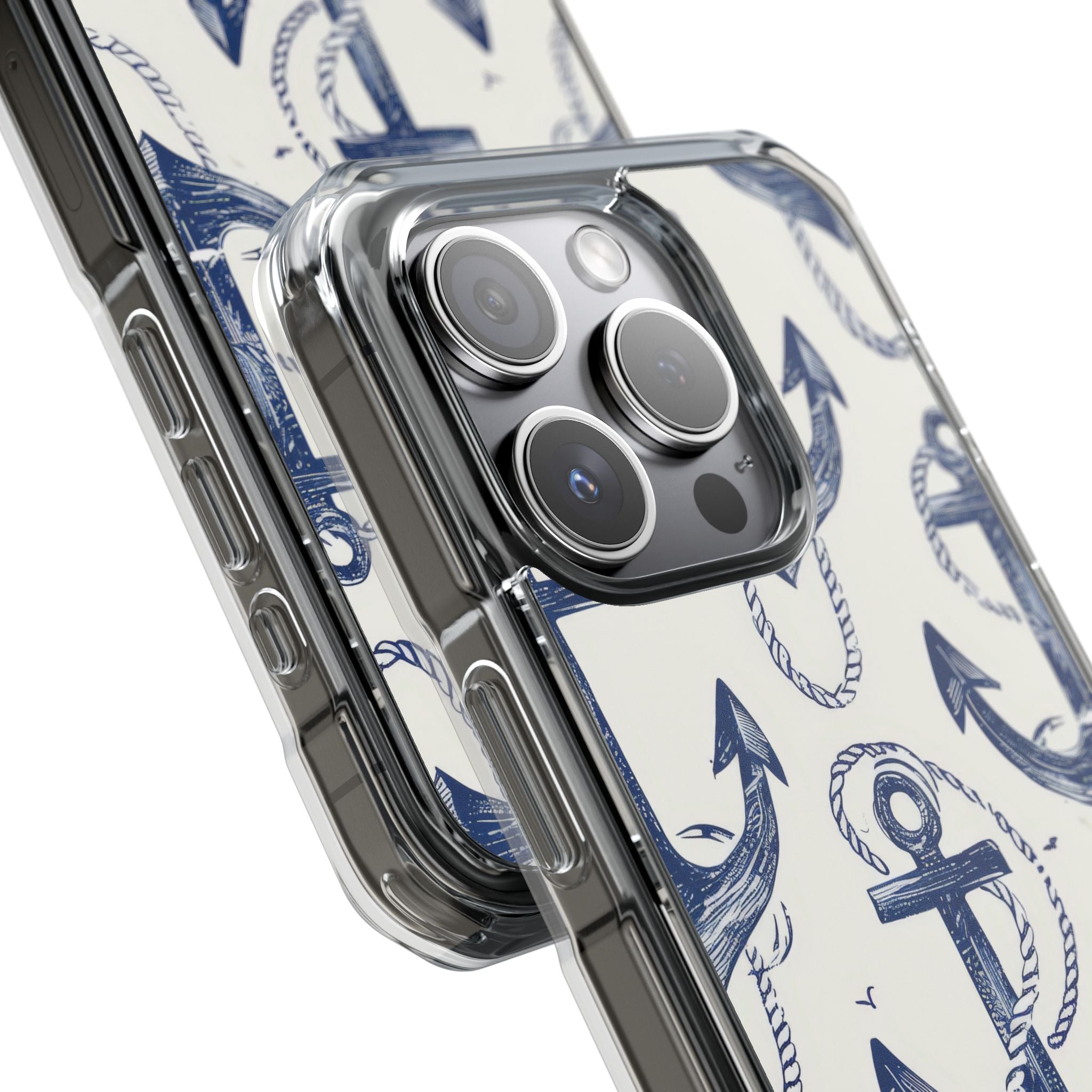 Navy Anchor Loop iPhone 15 Pro Case - Impact