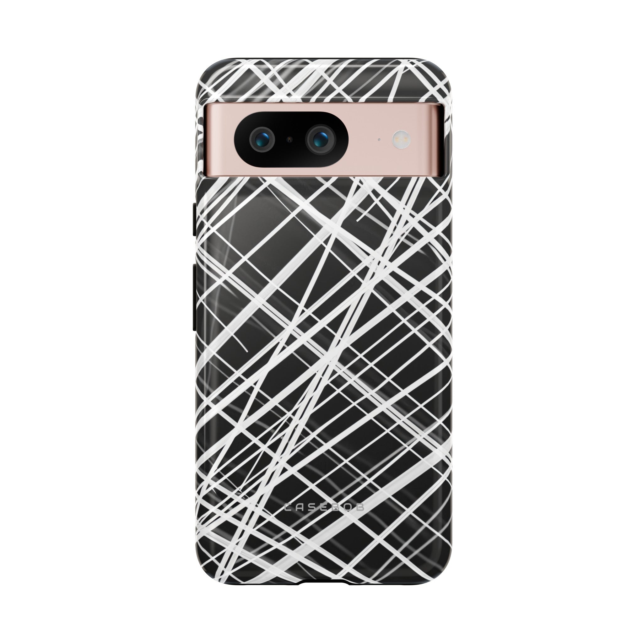 White Line Elegance - Protective Phone Case