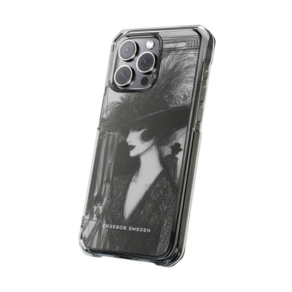 Timeless Elegance in Monochrome iPhone 15 - Clear Impact Phone Case