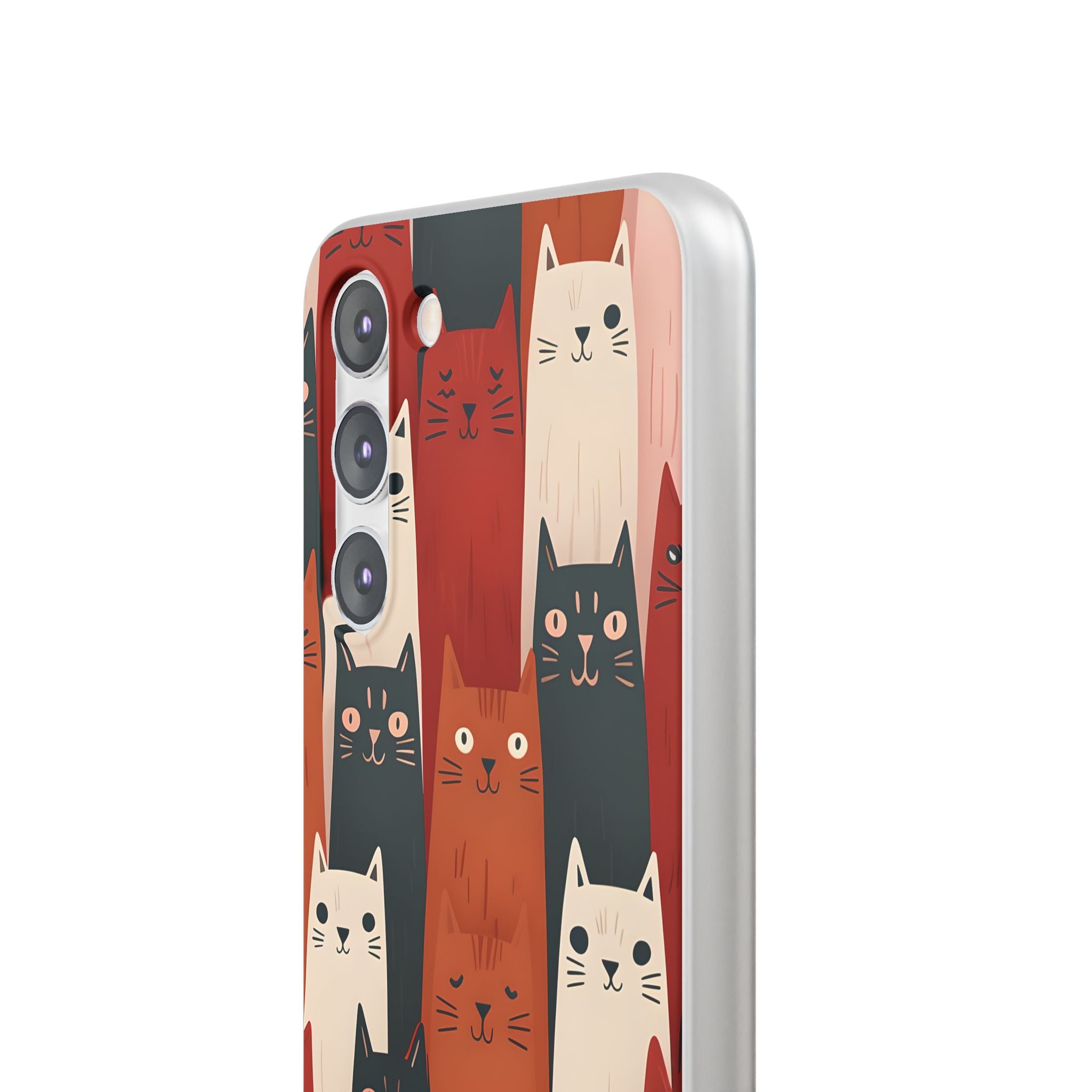Elongated Cats Black Samsung S23 Plus Case - Soft