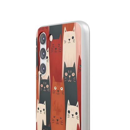 Elongated Cats Black Samsung S23 Plus Case - Soft