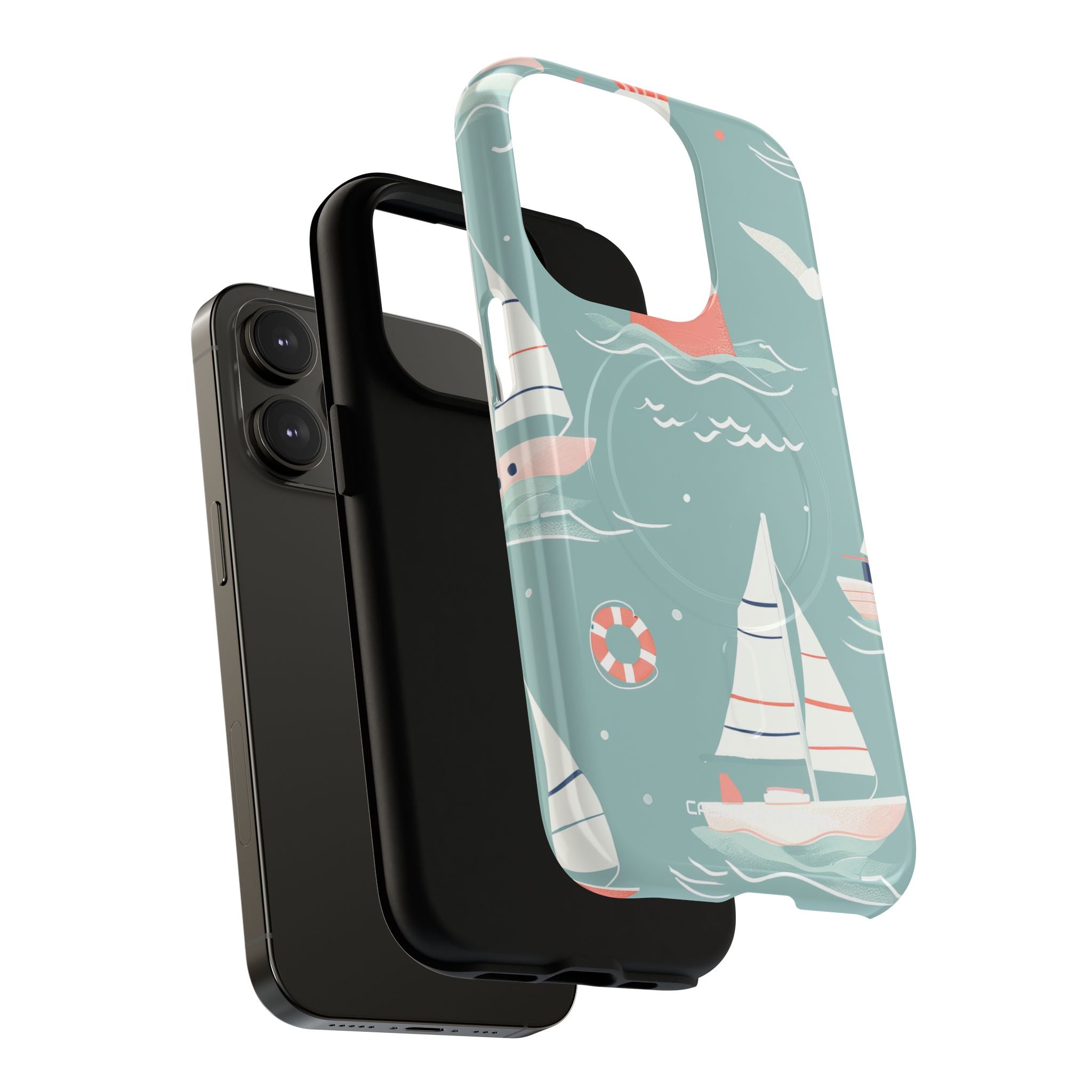 Lighthouse Nautical Charm - Tough + MagSafe® iPhone 14 Phone Case