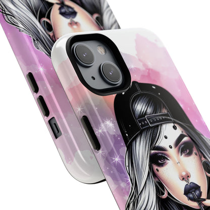 Silver Sip Nebula iPhone 14 Plus Case - Tough+