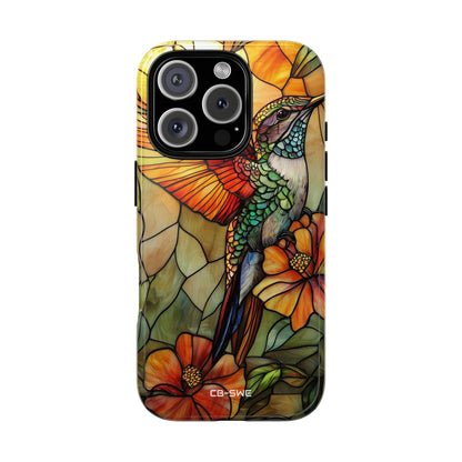 Hummingbird Dances Among Flowers - iPhone Case