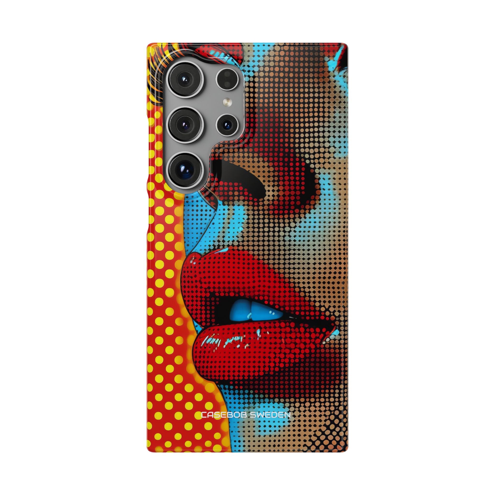 Yellow Red Pop Art Portrait - Slim Samsung S24 Phone Case