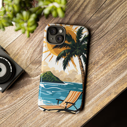 Sunny Palm Breeze iPhone 15 Plus Case - Tough