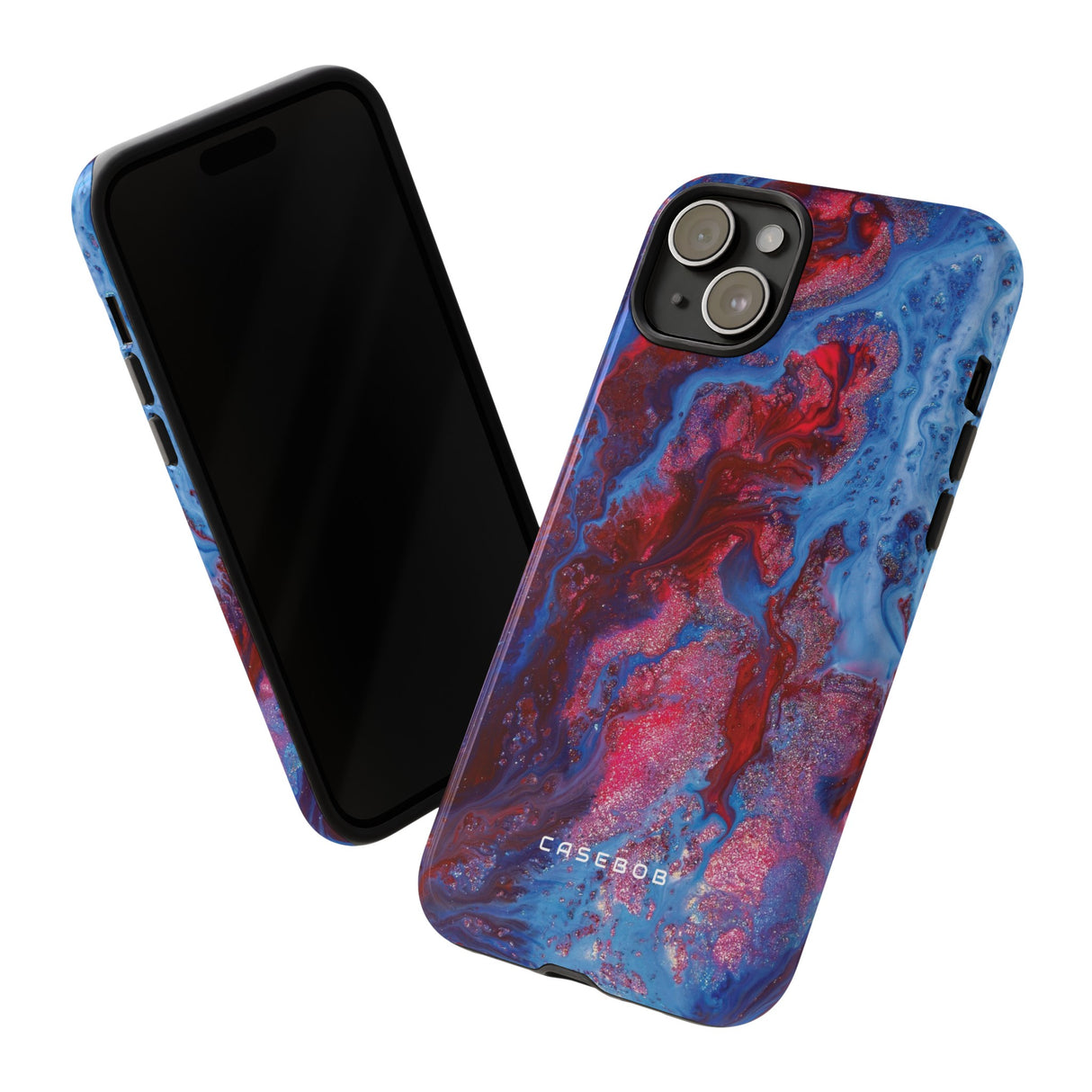 Deep Red Ink Art Phone Case - Protective Phone Case